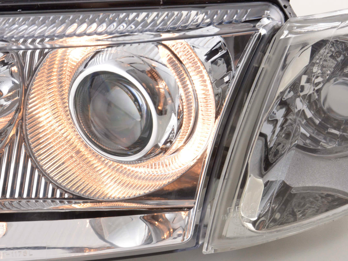 Scheinwerfer Set Angel Eyes VW Passat Typ 3B 97-00 chrom Scheinwerfer Set Angel Eyes VW Passat Typ 3B 97-00 chrom